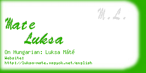 mate luksa business card